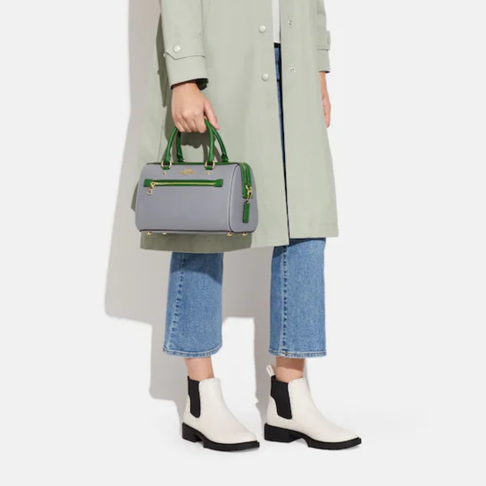 Coach Rowan Satchel Colorblock Leather Satchel